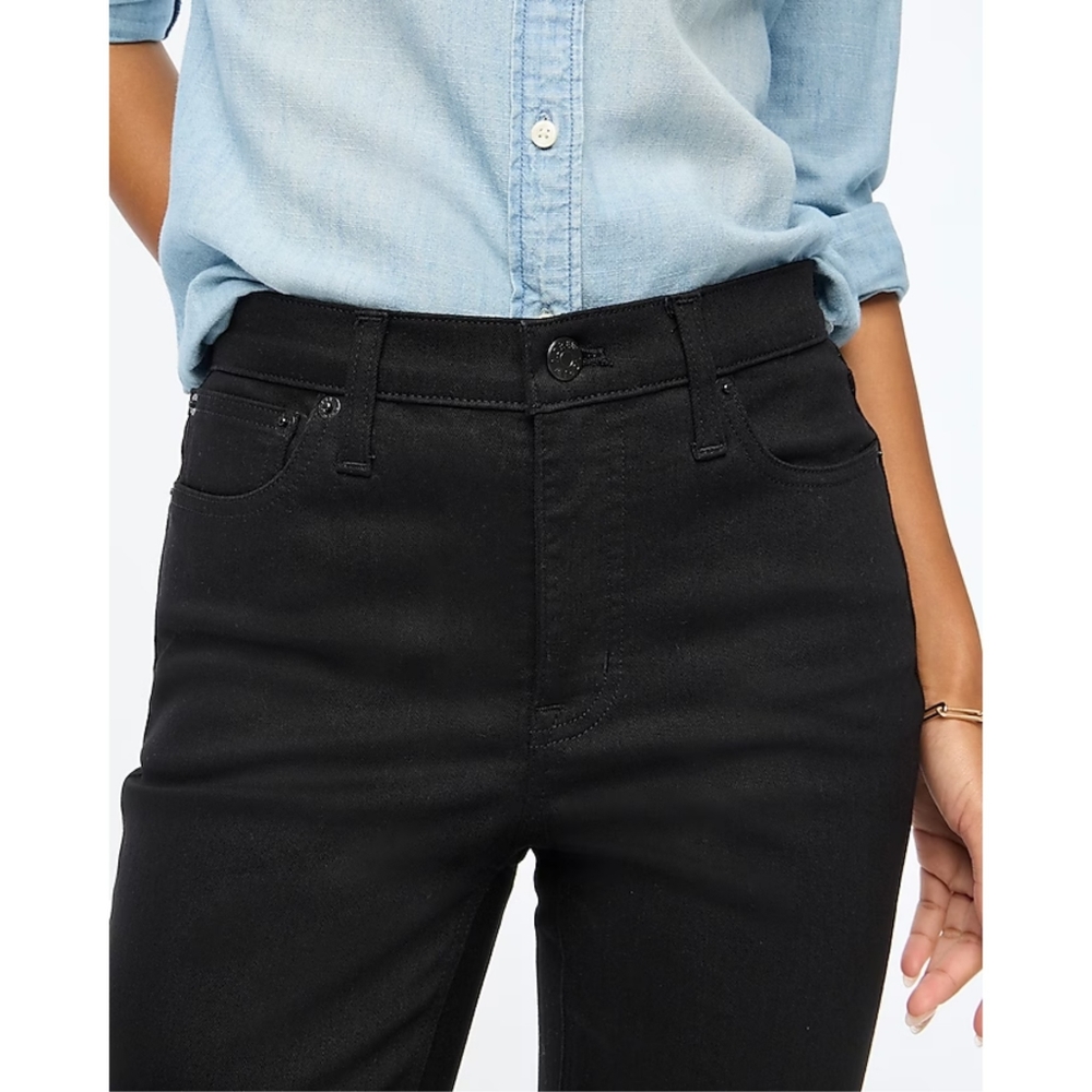 NWT J. Crew Factory Flare Crop Black Jean In All-Day Stretch Size 27 - Picture 3 of 9